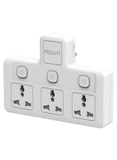 3 Way Universal Multi Plug Power Extension Socket Adapter