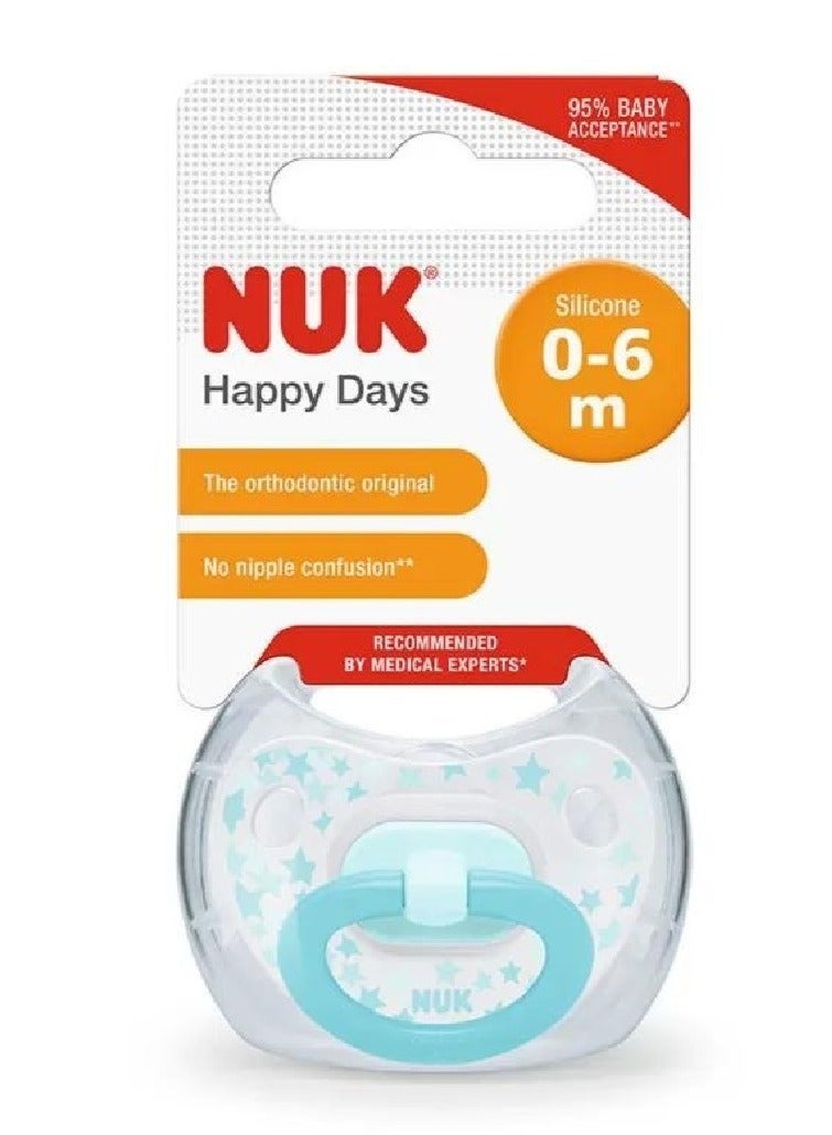 NUK Pacifier Silicone Size 1 Happy Days (1 Pc) - Image 2