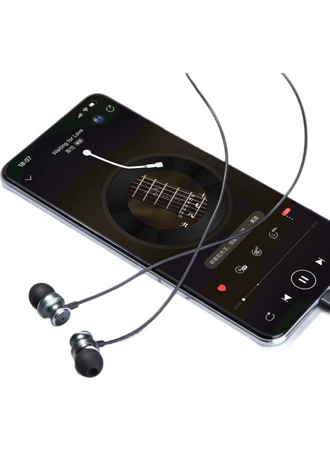 Aigo Wired Headphones With In-Line Control, 3.5Mm Round Plug, Round Tip, For Mobile Phones, With Cable For Sleeping, Gaming, Music, Sports, Metal Cavity, Suitable For Computers, Laptops, And Desktops, A110 - Image 1