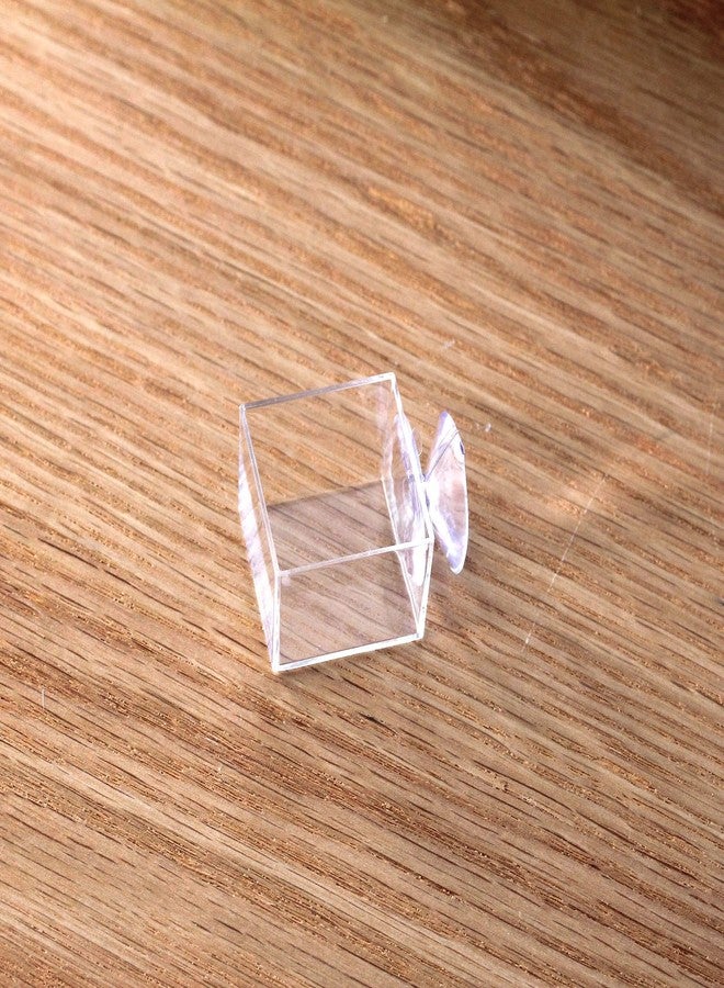 crapelles 4pcs mini Insect Water Dish, Transparent Plastic, Small Reptile Feeding Feeder, Crickets Pet Worm Cups Spider Gecko Butterfly Mantis Beetle Bowl Set - Image 2