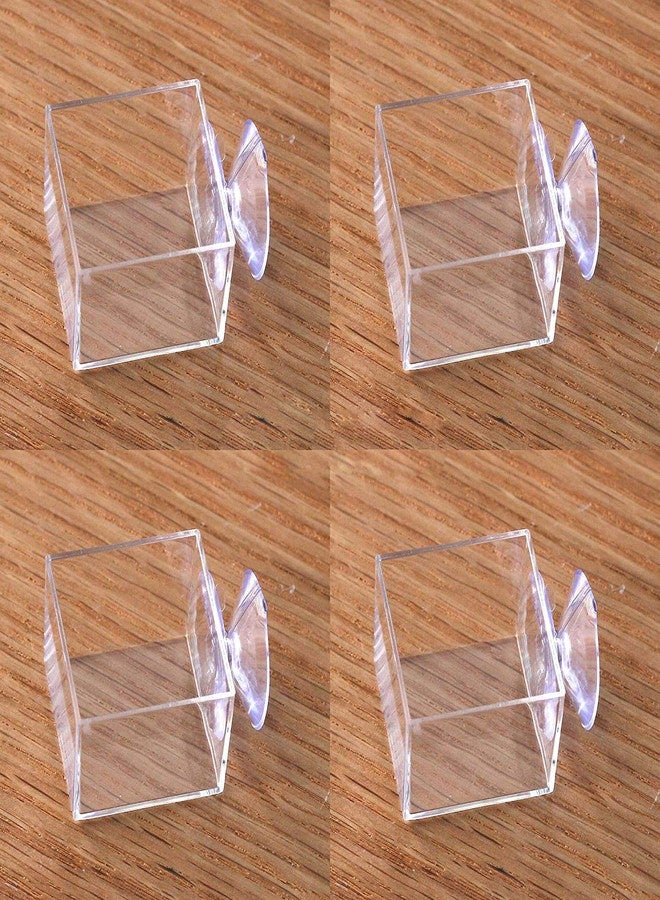 crapelles 4pcs mini Insect Water Dish, Transparent Plastic, Small Reptile Feeding Feeder, Crickets Pet Worm Cups Spider Gecko Butterfly Mantis Beetle Bowl Set - Image 1