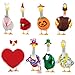 kedaijin 8 Set Holiday Porch Goose Outfits All Seasons Holiday Bundle St Patrick Easter Summer Hawaiian 4th of July Fall Lawn Goose Clothing Porch Goose Clothes for Goose Patio Yard Lawn Decor - Image 3