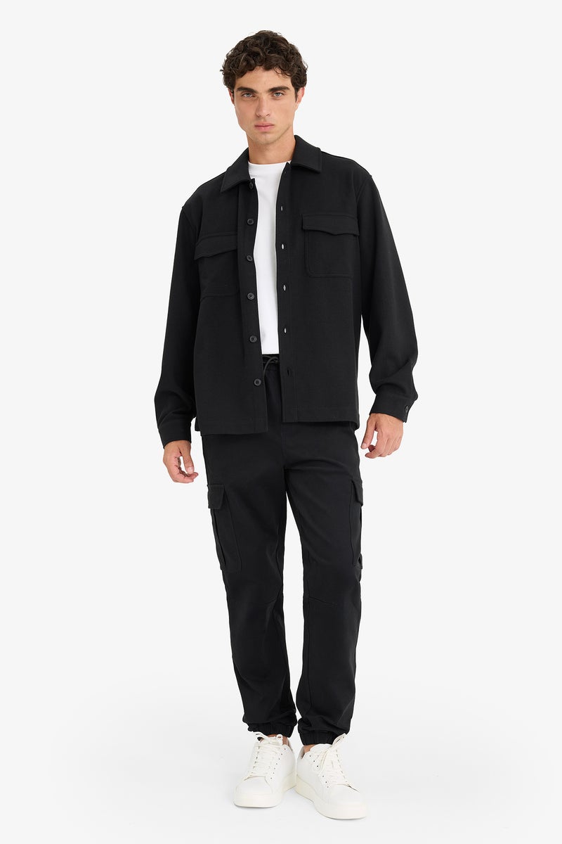 DeFacto Black Man Regular Fit Buttoned Shirt Jacket Casual - Image 2