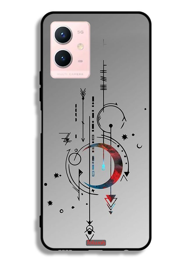 Tolwak Vivo Y33s 5G Protective Case Cover Moon And Arrows Art Pattern - Image 2