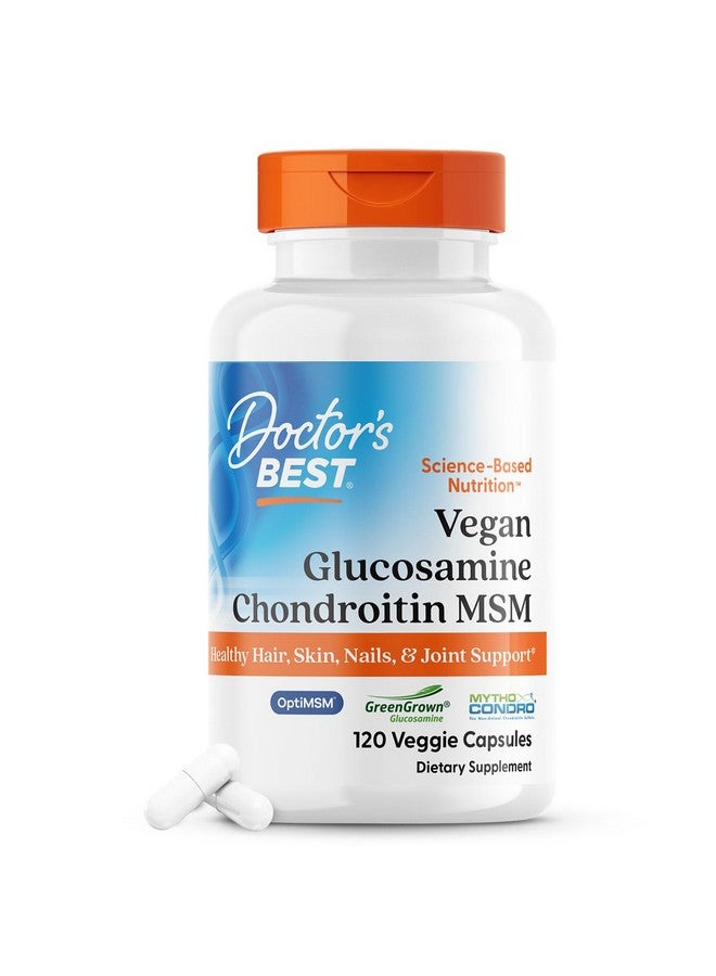 Doctor's Best Vegan Glucosamine Chondroitin MSM, Joint Health, Hair, Skin & Nails, Capsule,120 count - Image 1