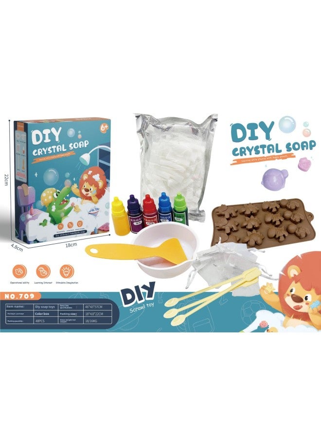 Children's Scientific Experiment Set Kindergarten Educational Toys Bath Ball Making Diy Handmade Materials Boys And Girls Toys-Specifications:709 Soap Dinosaur Set  - Image 1