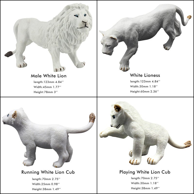 FUNSHOWCASE African Jungle Animals Toy Lions Figure Realistic Plastic Figurine Playset Lot 13-Piece - Image 5