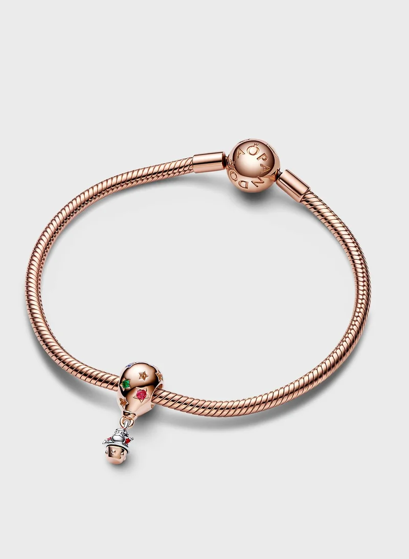 PANDORA Two-Tone Santa Claus In Hot Air Balloon Charm