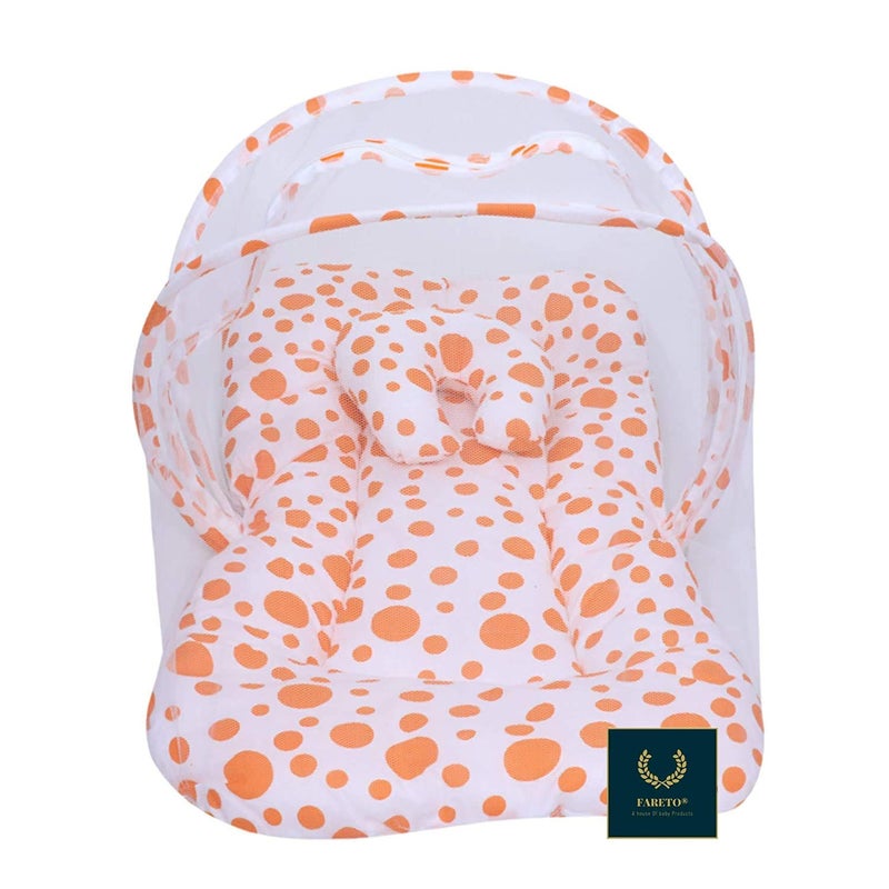 Fareto New Born Baby Mattress with Net 06 Months Orange - Image 1