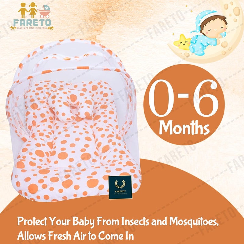 Fareto New Born Baby Mattress with Net 06 Months Orange - Image 5