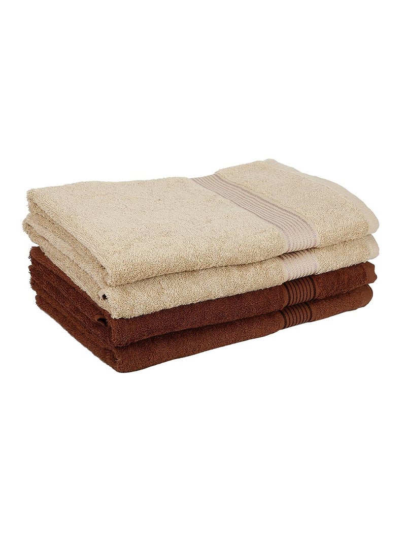 Kopa by Bianca 400 GSM 100% Cotton Soft Terry Towel l 4pc Bath Towel l Bath Towel for Men Large Size l Bath Towel for Men l D`Ross l Taupe-Brown - Image 5