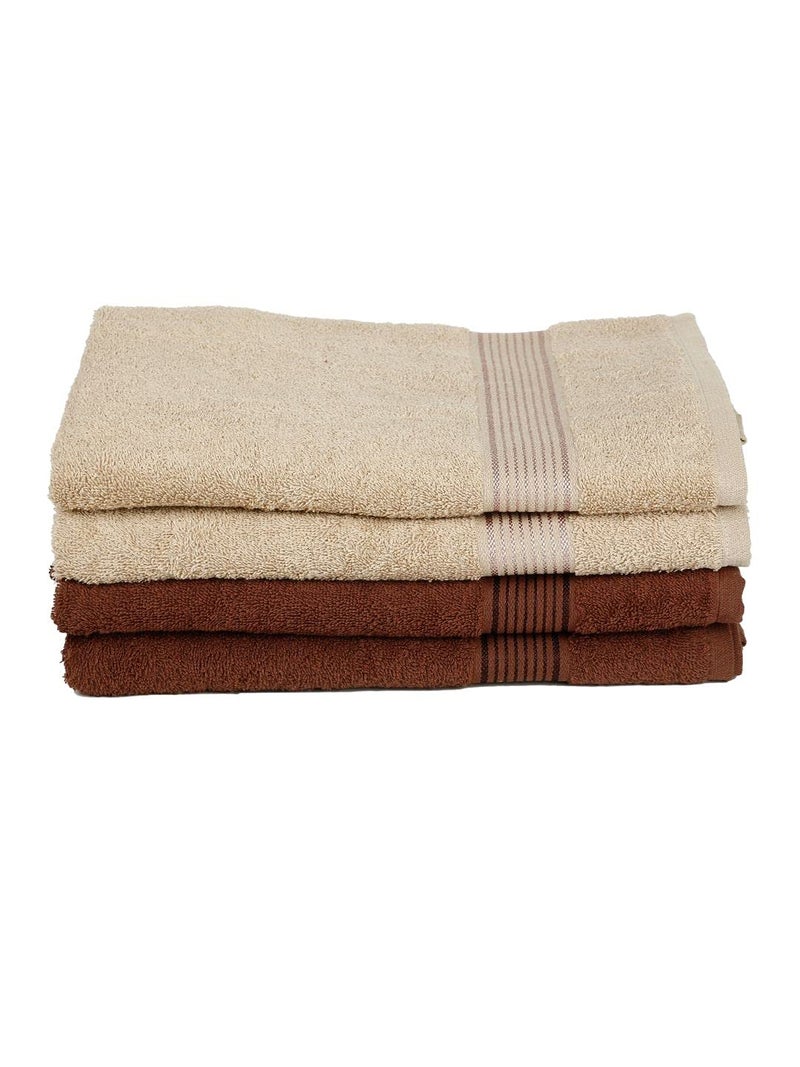 Kopa by Bianca 400 GSM 100% Cotton Soft Terry Towel l 4pc Bath Towel l Bath Towel for Men Large Size l Bath Towel for Men l D`Ross l Taupe-Brown - Image 2
