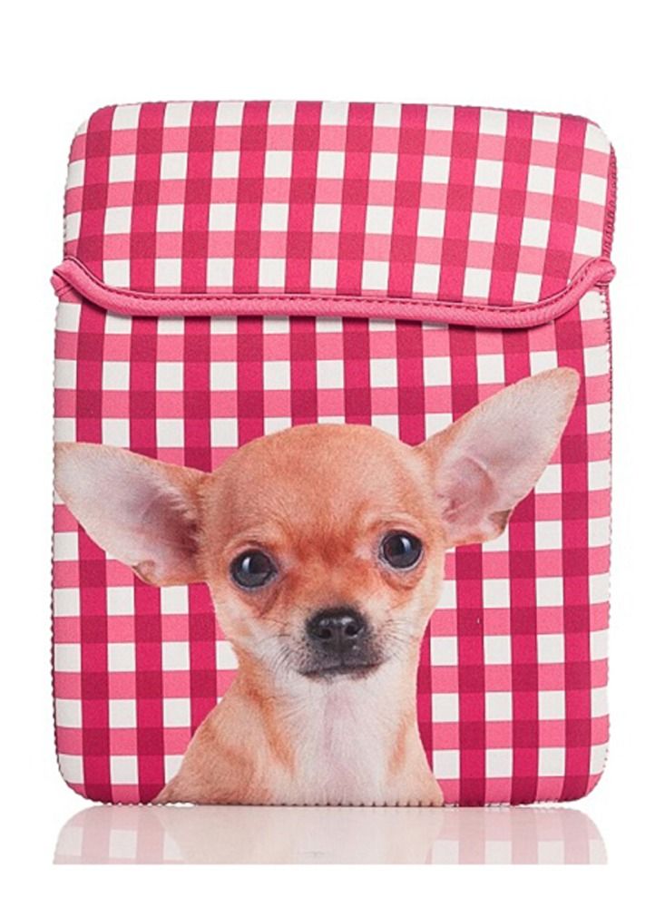 Biggdesign Neoprene Dog Patterned Pink Tablet Cover Zippered, Tablet Case Tablet Cover Special Design - Image 1