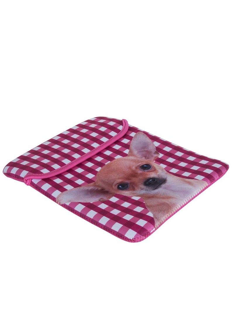 Biggdesign Neoprene Dog Patterned Pink Tablet Cover Zippered, Tablet Case Tablet Cover Special Design - Image 2