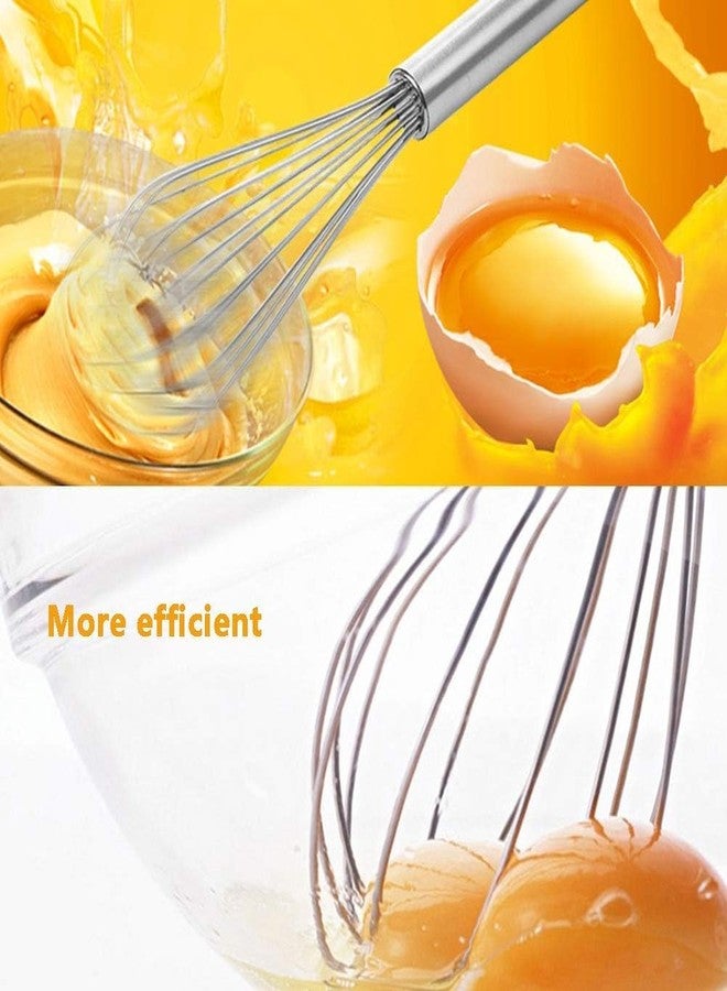 AUTOWRAP 3 pcs Wire Whisks for Household Purposes Pack of 3 Stainless Steel Handheld Egg Whisk,Kitchen Cooking, Perfect for Blending, Whisking, Baking, Beating - Image 5