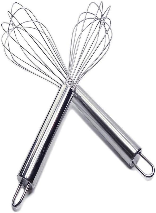 AUTOWRAP 3 pcs Wire Whisks for Household Purposes Pack of 3 Stainless Steel Handheld Egg Whisk,Kitchen Cooking, Perfect for Blending, Whisking, Baking, Beating - Image 2