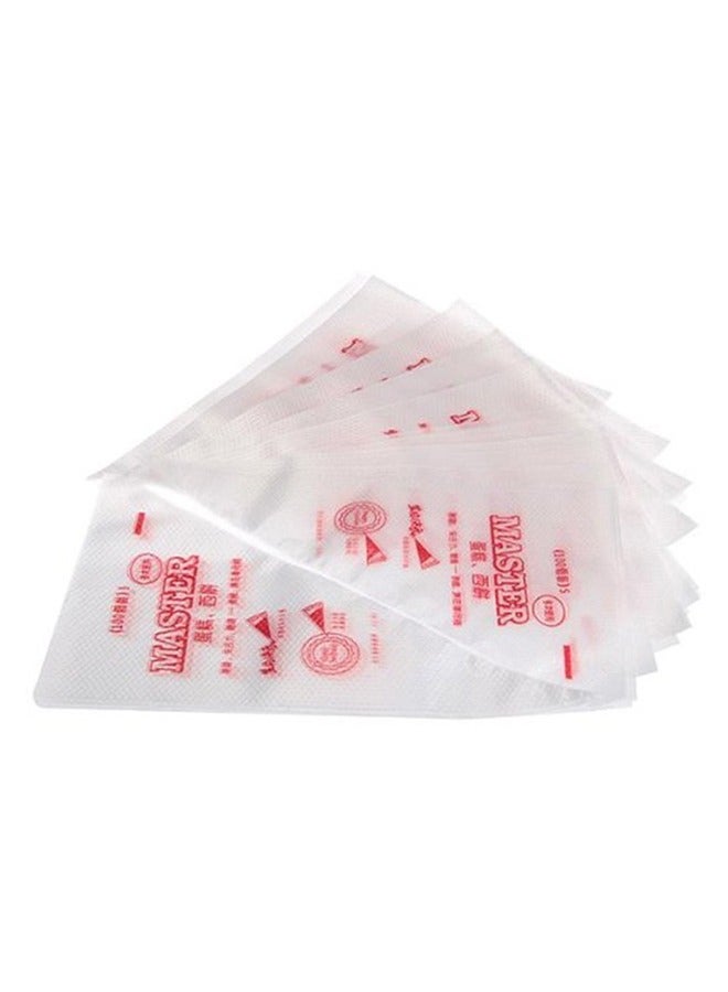 100 Piece Cake Decorating Disposable Piping Bags White 26x17cm - Image 2