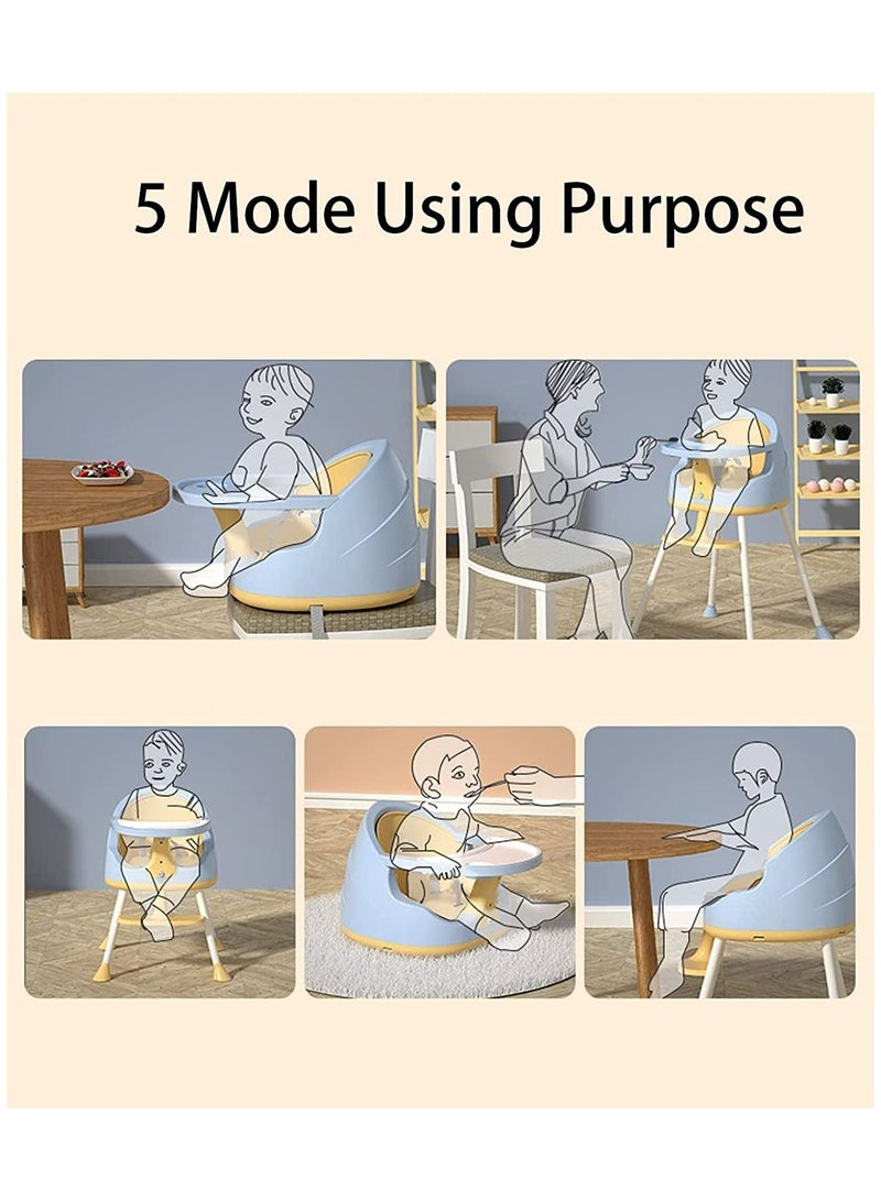 LIMOS Baby High Chair for Dinning 3 in 1 Rest Chair and Playing Toys Sky Blue  - Image 4