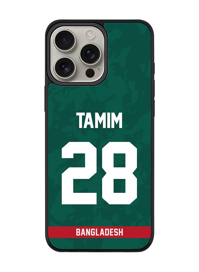 Stylizedd For iPhone 16 Pro Max Case [Compatible with MagSafe] Slim Magnetic cover Phone Case iPhone 16 Pro Max -Bangladesh Tamim Iqbal Jersey No 28 - Image 1