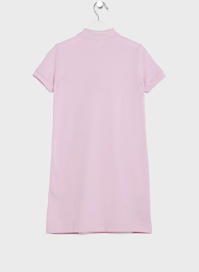LACOSTE Kids Logo Polo Shirt Dress