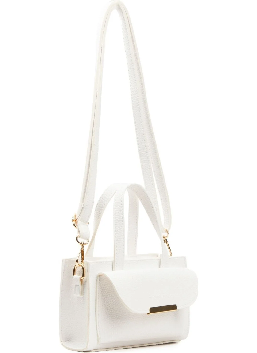 Adelina Bags Women's Covered Mini Hand and Shoulder Bag White