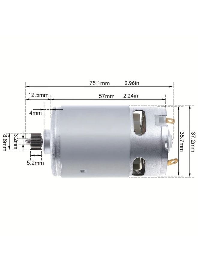 RS550 21V DC Motor High Torque Metal Gearbox Two Speed 19500 RPM For Electric Drill - Image 3