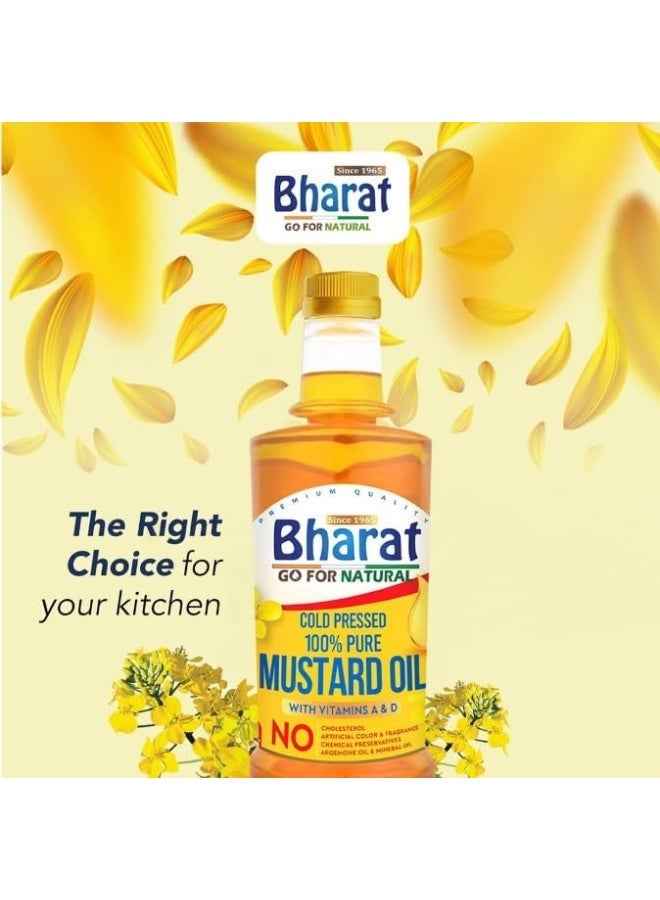 Bharat Bharat Pure Mustard Oil | The Finest (Kachi Ghani) Mustard Cooking Oil, 500 ml  - Image 5