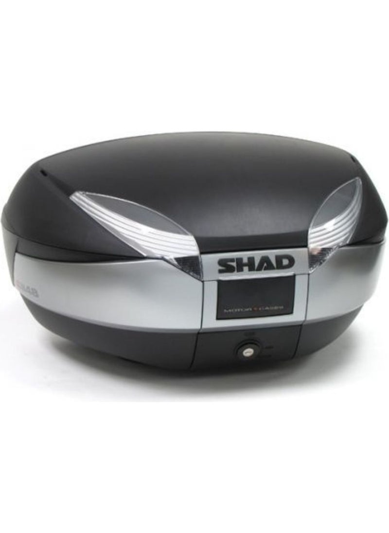 Ebakbak Motorcycle Rear Bag Dark Gray Black Light Gray Motor Rear Topcase 48 Liters  - Image 1