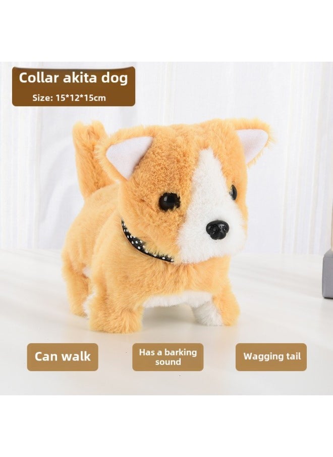Toy Dog Plush Toy Walking Dog Dog Stall Electronic Puppy-Color:Collar Shiba Inu  - Image 1