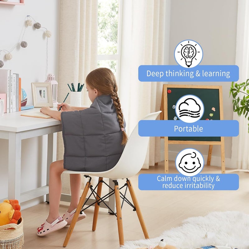HOSUKKO بطانية مزودة بوزن - بطانية خفيفة بوزن 3 أرطل بلون غابة عاجي - بطانية تنفسية (20 * 30 بوصة، 2 رطل) - Image 2
