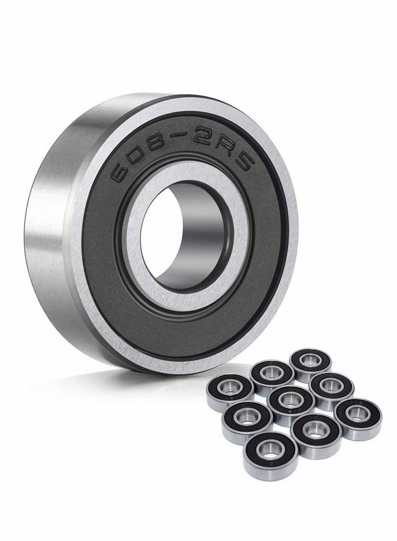 Ball Bearing, 10 Pcs 608-2RS Industrial Bearings  - Image 1