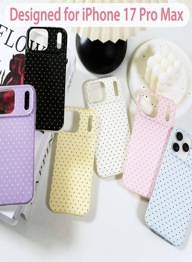 Hython for iPhone 17 Pro Max Case Cute Polka Dot Aesthetic Design Simple Cover 6.9", Thin Slim Anti-Scratch Soft TPU Bumper Shockproof Rubber Protective Phone Cases for Women Girls Girly Boys, White - Image 5