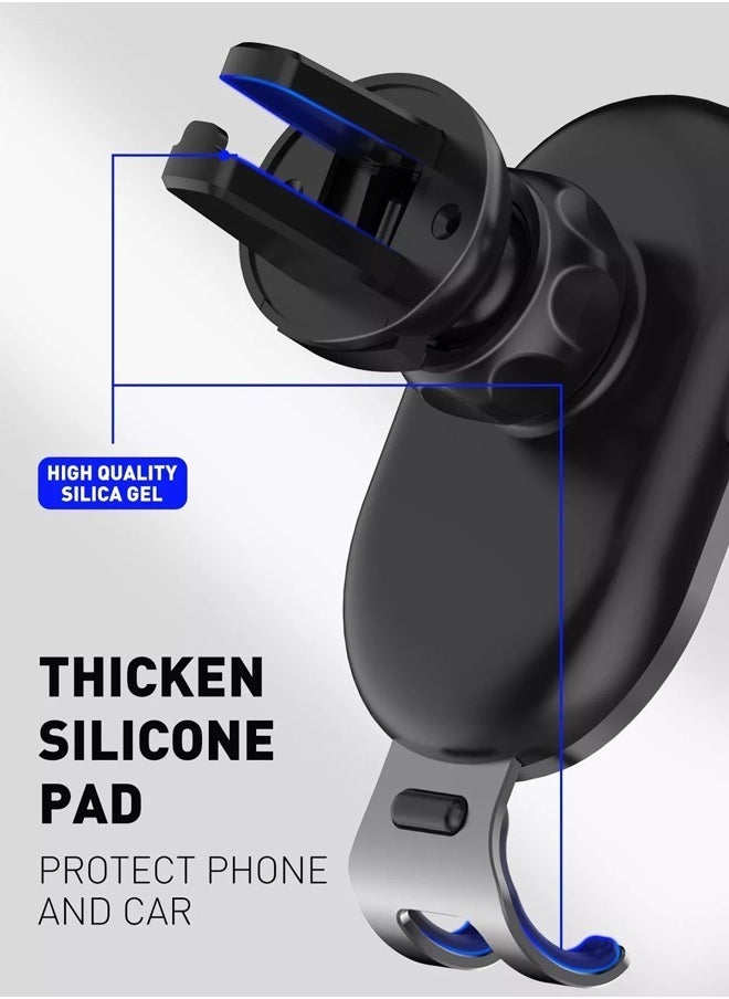 LDNIO Car Phone Holder Car for Air Vent 360 degree Rotate Metal Gravity Sensor Car Air Vent mobile phone Holder Black  - Image 2