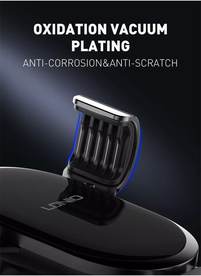 LDNIO Car Phone Holder Car for Air Vent 360 degree Rotate Metal Gravity Sensor Car Air Vent mobile phone Holder Black  - Image 3