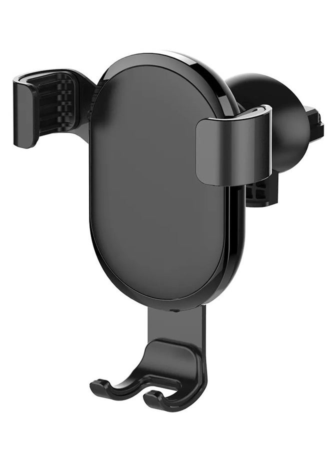 LDNIO Car Phone Holder Car for Air Vent 360 degree Rotate Metal Gravity Sensor Car Air Vent mobile phone Holder Black  - Image 1