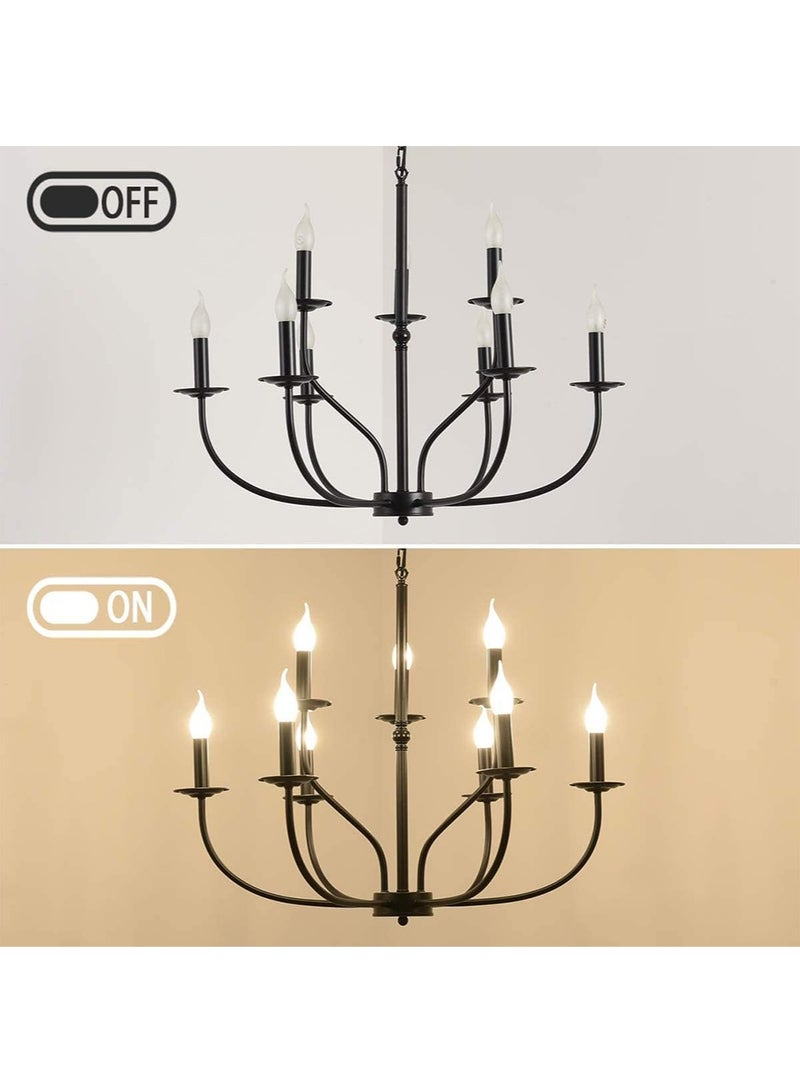 RATSAW 9 Light Farmhouse Chandelier Industrial Modern Chandelier Hanging Light Fixtures Hanging - Image 3