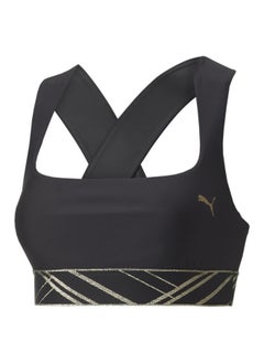 PUMA Mid Impact Deco Glam Womens Training Bra  - Image 1