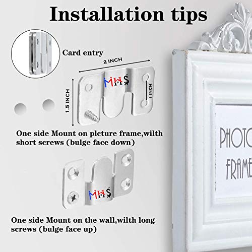 MHS Portable Hanging Brackets with Screws and Wall Plugs, Pack of 4 - Ideal for Photo Frames, Mirrors, and Furniture - Image 4