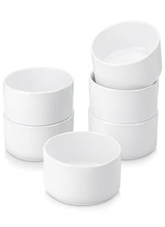 Generic vancasso 24 oz Cereal Bowls Set of 6 6 inch Ceramic Soup Bowls for Kitchen Deep Bowls SetMicrowave Oven and Dishwasher SafeWhite  - Image 1
