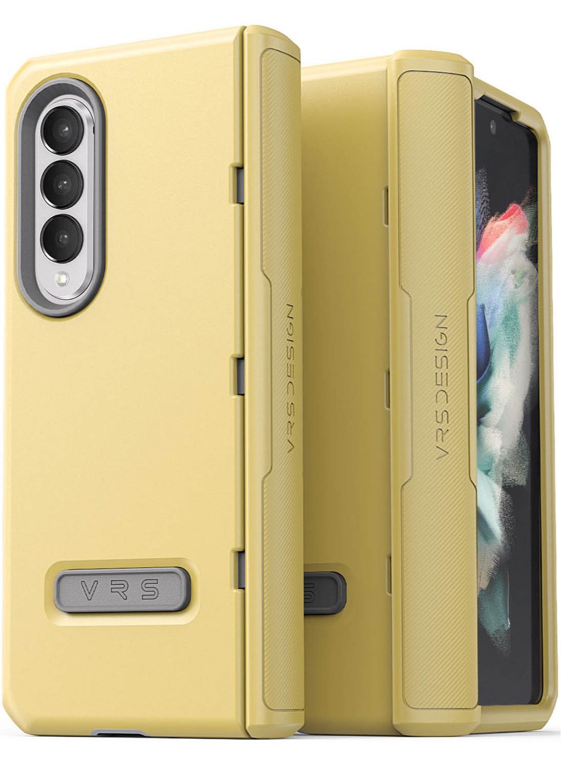 VRS Design Terra Guard Modern Case Cover with Hinge Protection for Samsung Galaxy Z Fold 3 - Lemonade