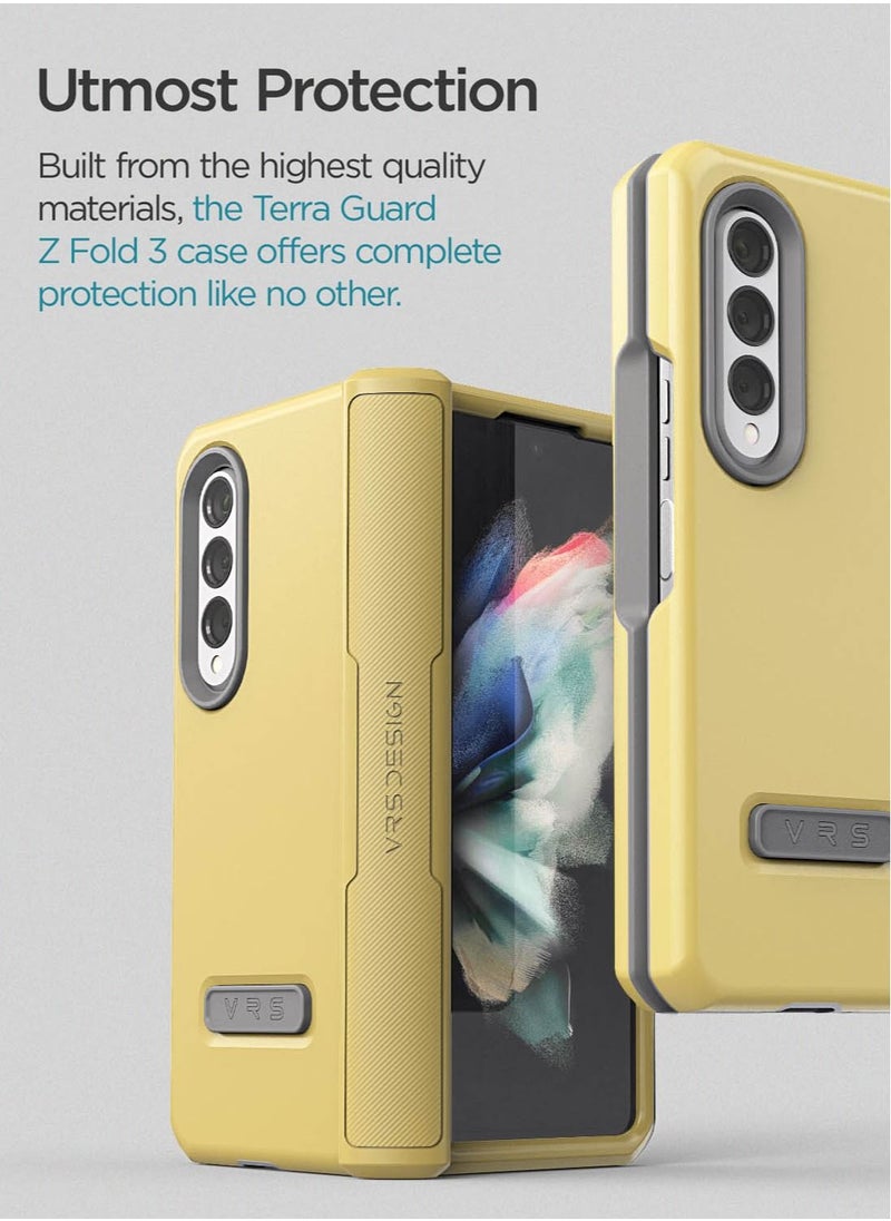 Terra Guard Modern Case Cover with Hinge Protection for Samsung Galaxy Z Fold 3 - Lemonade
