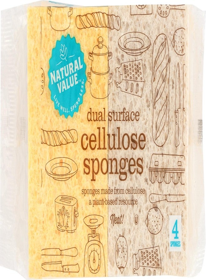 NATURAL VALUE Sponges, 4 CT - Image 1