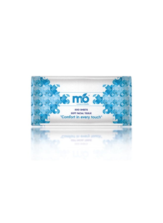mo essentials mo essentials Facial Tissue  Nylon Pack 500sheets  - 1 outer -5 box 