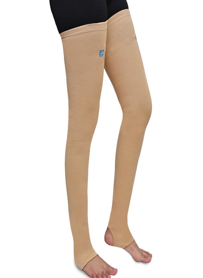 Q DEVICES Varicose Vein Stockings Above Knee (ABOVE KNEE, S) - Image 1