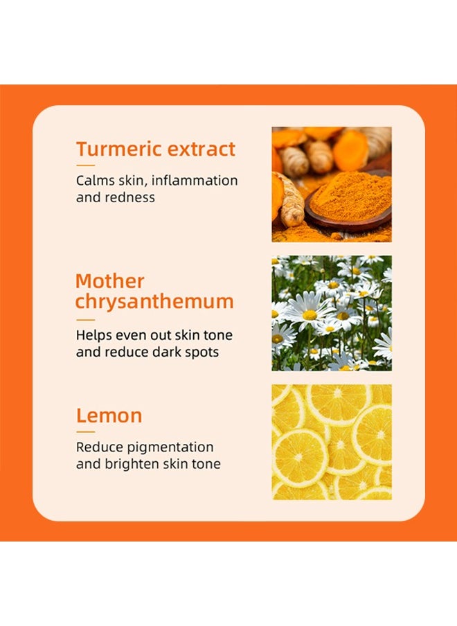 MOIKA - Kojic Acid & Turmeric Cleansing Pads, Turmeric Exfoliating Face Scrub Pads, Turmeric Cleansing Pads Helps Balance Skin Oil And Water, 50 Pads - Image 1