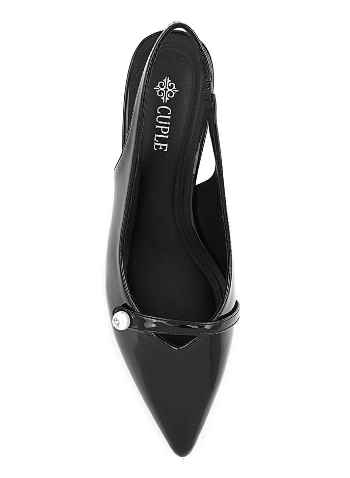 Cuple Maroon Cuple Pointed Toe Slingback Heels for Women | Best Price UAE