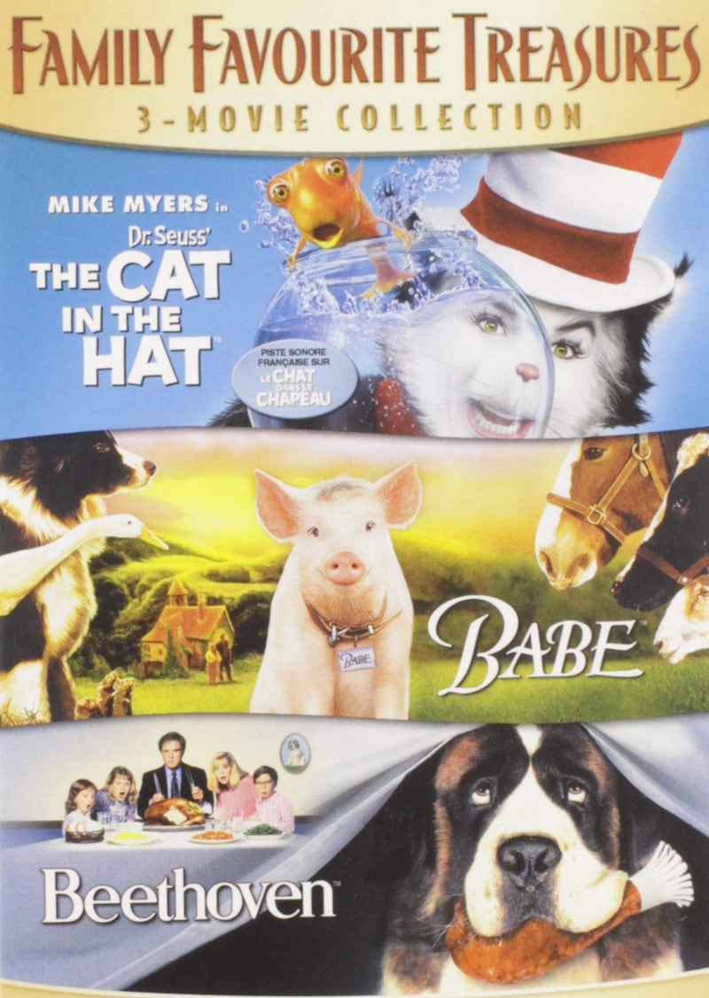 UNIVERSAL Family Favorite Treasures 3-Movie Collection (The Cat In The Hat / Babe / Beethoven) - Image 1