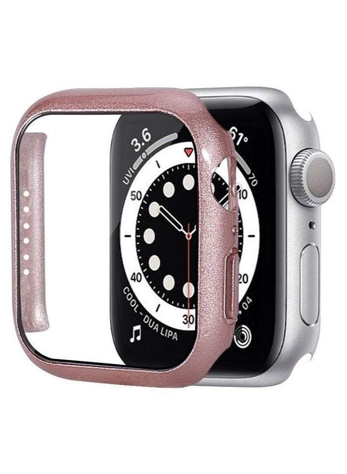 Classic Smartwatch Tempered Glass Screen Protector Case For Apple Watch Series 1, 2 And 3 (42mm) - Rose Gold - Image 2