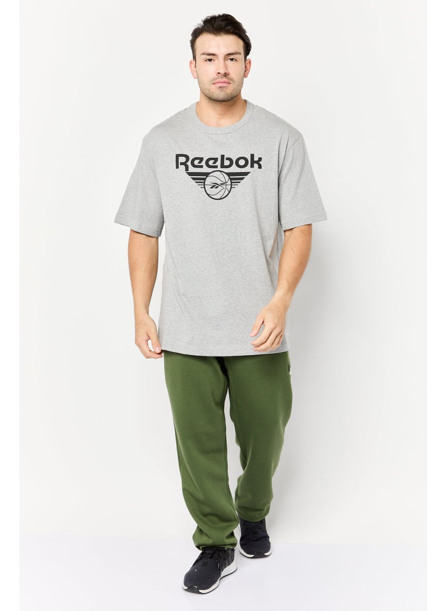 Reebok Men Sportswear Fit Short Sleeve Outdoor T-Shirts, Grey  - Image 2