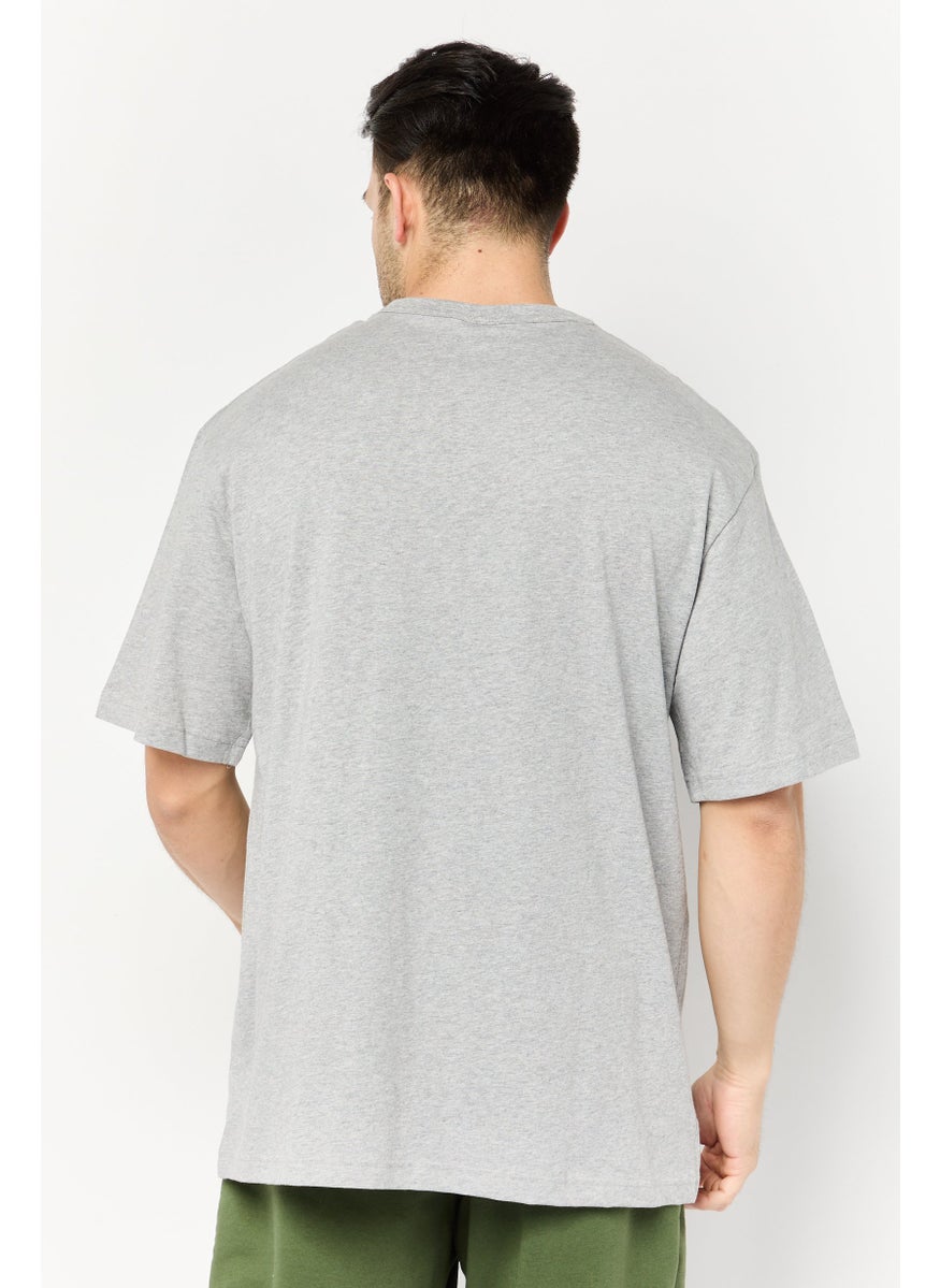 Reebok Men Sportswear Fit Short Sleeve Outdoor T-Shirts, Grey  - Image 4